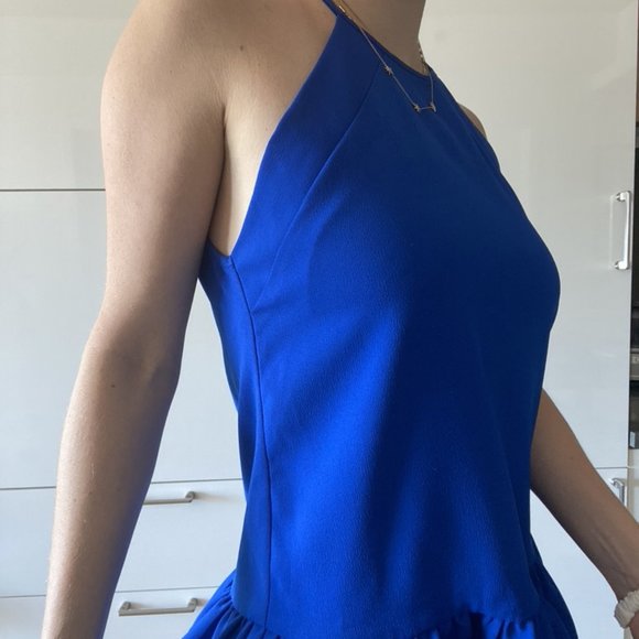 Amanda Uprichard Cobalt w/ Ruffle Hem Petite - Picture 5 of 6